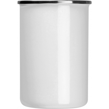 Logo trade business gifts image of: Enamel cup Adelaine