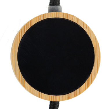 Logo trade corporate gift photo of: 4in1 long wooden cable with elighted logo for engraving