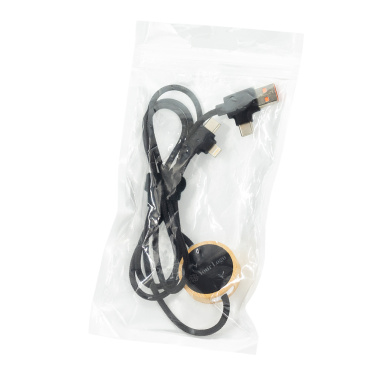 Logo trade promotional products picture of: 4in1 long wooden cable with elighted logo for engraving