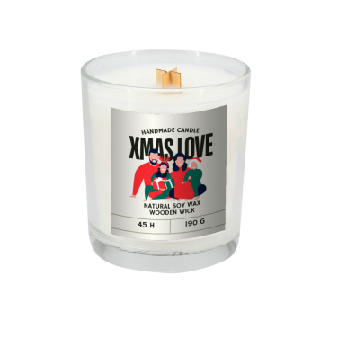 Logo trade advertising products image of: Soy candle 190g Christmas love
