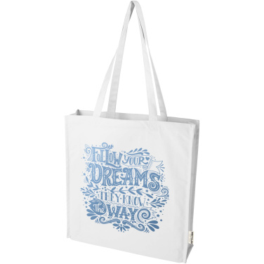 Logotrade promotional product picture of: Florida 270 g/m² GRS recycled gusset tote bag 14L