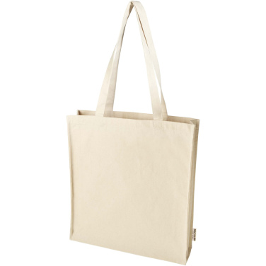 Logo trade advertising product photo of: Florida 270 g/m² GRS recycled gusset tote bag 14L