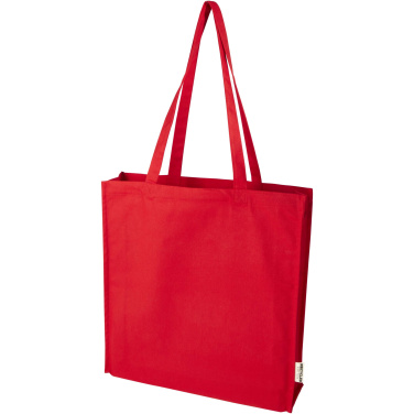 Logo trade advertising product photo of: Florida 270 g/m² GRS recycled gusset tote bag 14L