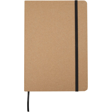 Logo trade promotional giveaways image of: Holm A5 stone paper hard cover notebook with lined pages