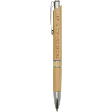 Logotrade corporate gift image of: Wicker bamboo ballpoint pen