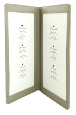 Logo trade business gift photo of: Menu cover 1062119