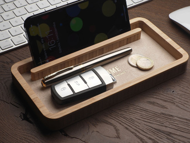 Logotrade promotional giveaway image of: Wooden desk organiser 1850292
