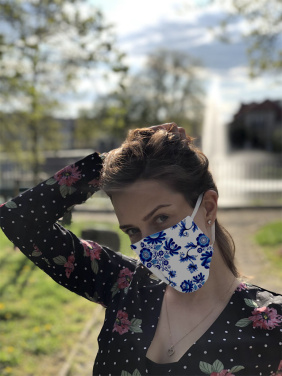 Logo trade promotional items image of: VENUS PRO cotton face mask with a pocket an HEPA filter 1378165