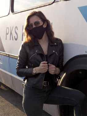 Logo trade business gift photo of: VENUS PRO cotton face mask with a pocket an HEPA filter 1378165