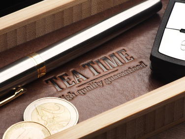 Logo trade business gifts image of: Wooden desk organiser 1852292