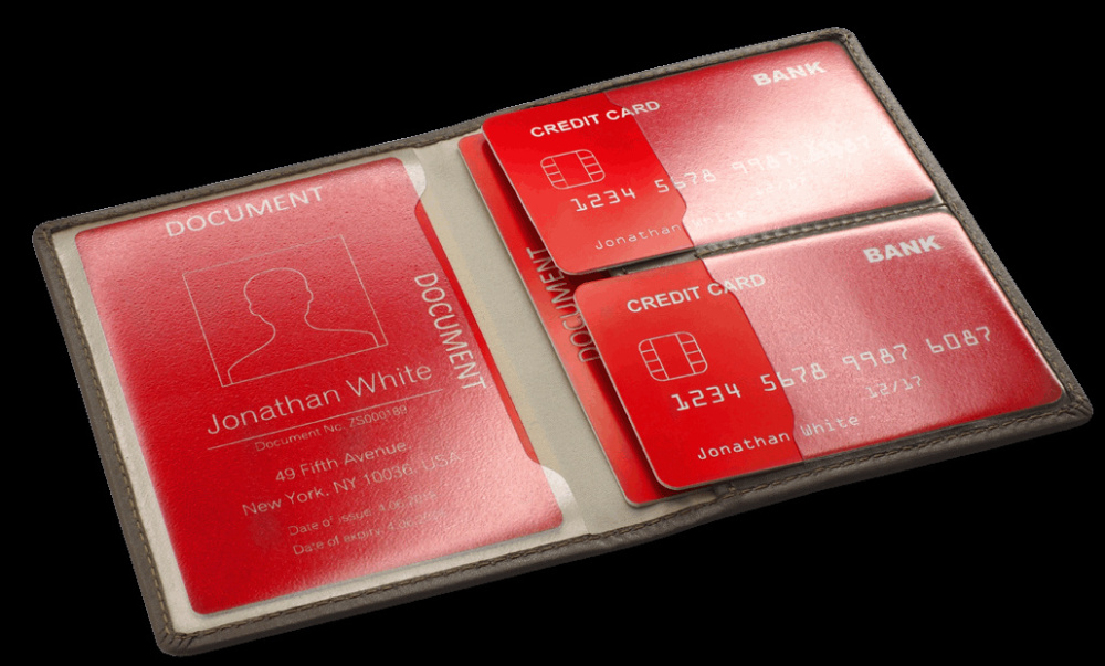 Logo trade promotional items image of: RFID document wallet 611131