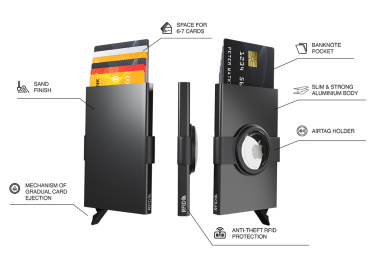 Logo trade promotional giveaways picture of: RFID credit card case with holder for AirTag 2163108