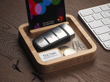 Logotrade promotional giveaway image of: Wooden desk organiser 1846292
