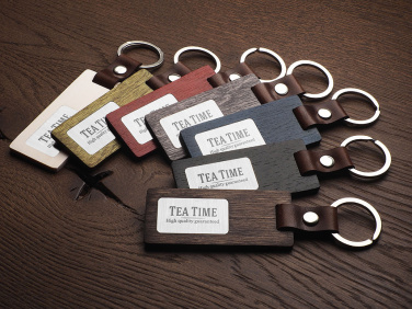 Logo trade advertising products image of: Wooden keyring 1853121