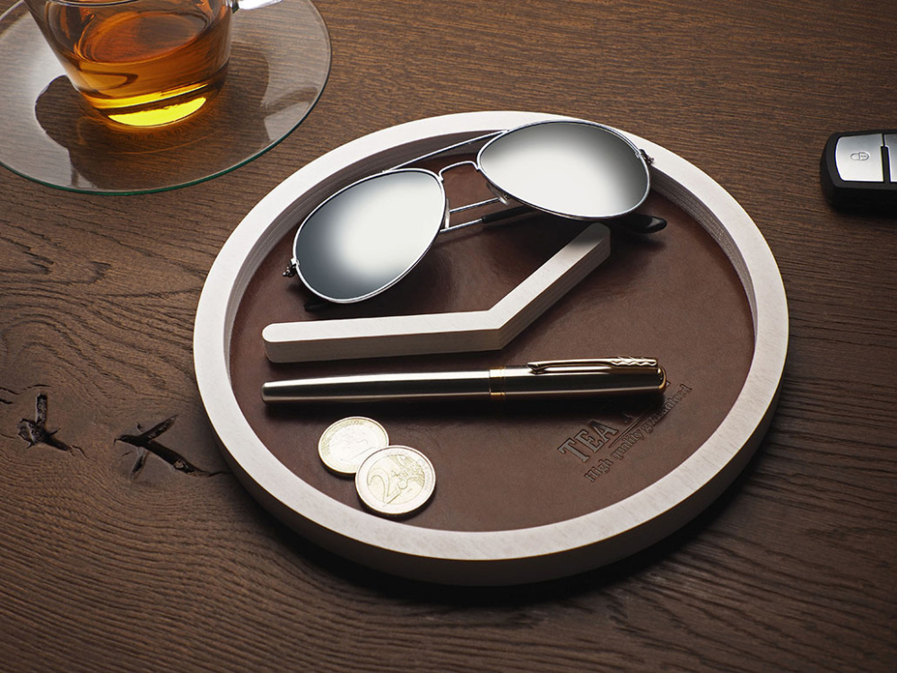 Logo trade promotional gift photo of: Wooden desk organiser 1851121