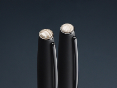 Logo trade promotional merchandise photo of: Striped Flint Pen set 1284036