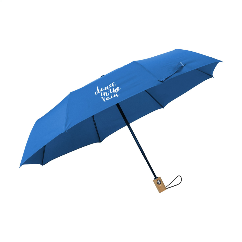 Logo trade promotional giveaway photo of: Michigan foldable RCS RPET umbrella 21 inch