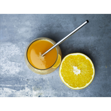Logo trade promotional items image of: Reusable 1 piece ECO Straw Set stainless-steel straw