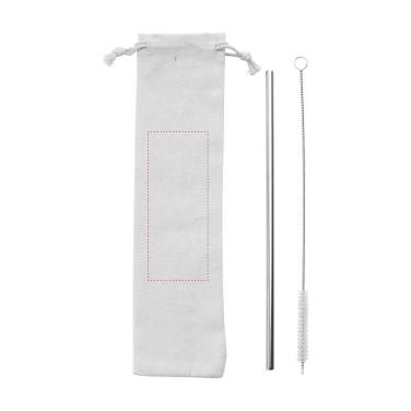 Logo trade promotional items image of: Reusable 1 piece ECO Straw Set stainless-steel straw