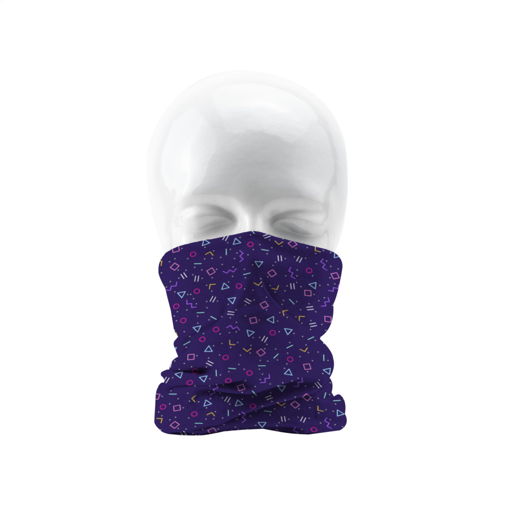 Logo trade promotional gifts image of: Bandana RPET multi-functional scarf all-over printing