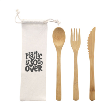 Logo trade promotional items picture of: Bambu Cutlery Set