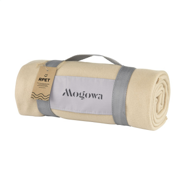 Logo trade promotional merchandise picture of: SuperSoft RPET (180 g/m²) fleece blanket