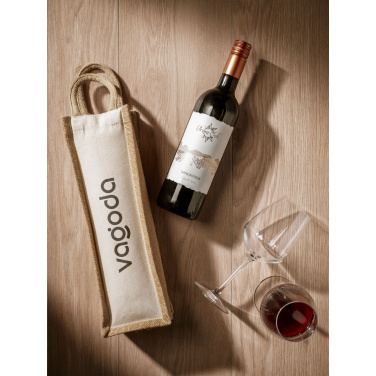Logotrade advertising products photo of: Jute Canvas Wine Bag