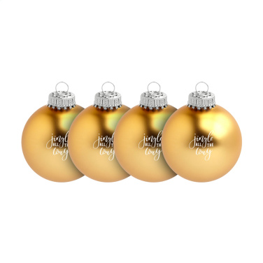 Logotrade promotional item image of: Christmas Bauble Ø 6 cm - set of 4 - Made in Europe
