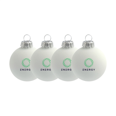 Logo trade promotional giveaways image of: Christmas Bauble Ø 6 cm - set of 4 - Made in Europe