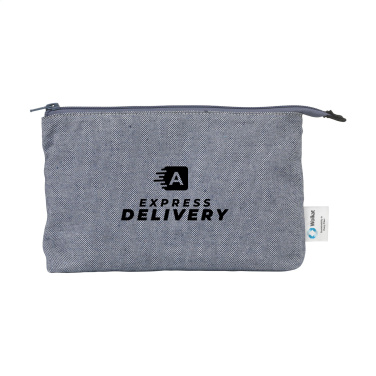 Logo trade promotional merchandise image of: Wolkat Safi Recycled Textile Cosmetic Bag