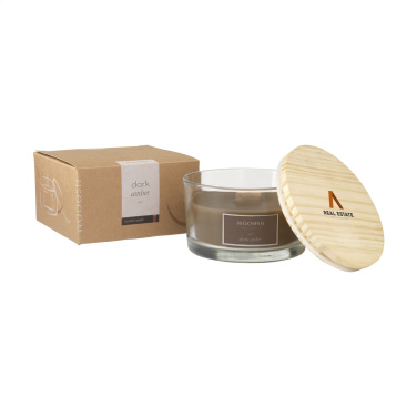 Logotrade promotional products photo of: Wooosh Flame Scented Candle Dark Amber