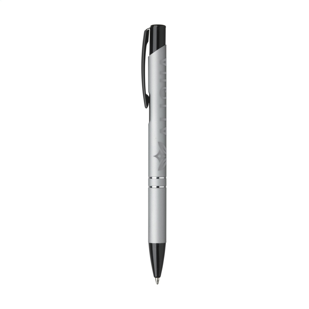 Logotrade promotional product image of: Ebony Rubberised pen