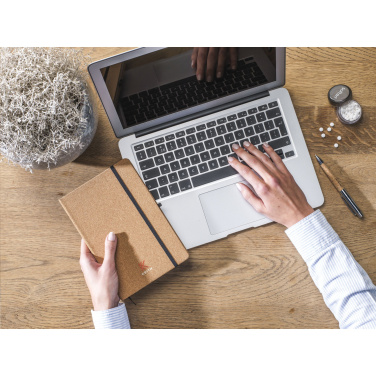Logo trade promotional merchandise photo of: CorkNote A5 Paper notebook