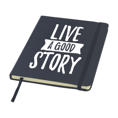 Logo trade promotional merchandise picture of: BudgetNote A5 Blanc Paper notebook