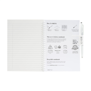 Logo trade promotional merchandise image of: MOYU Erasable Stone Paper Notebook SoftCover 18 pages