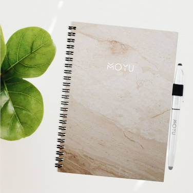Logo trade promotional merchandise image of: MOYU Erasable Stone Paper Notebook Custom SoftCover