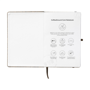 Logotrade promotional giveaway image of: CoffeeGround Cork Paper Notebook A5