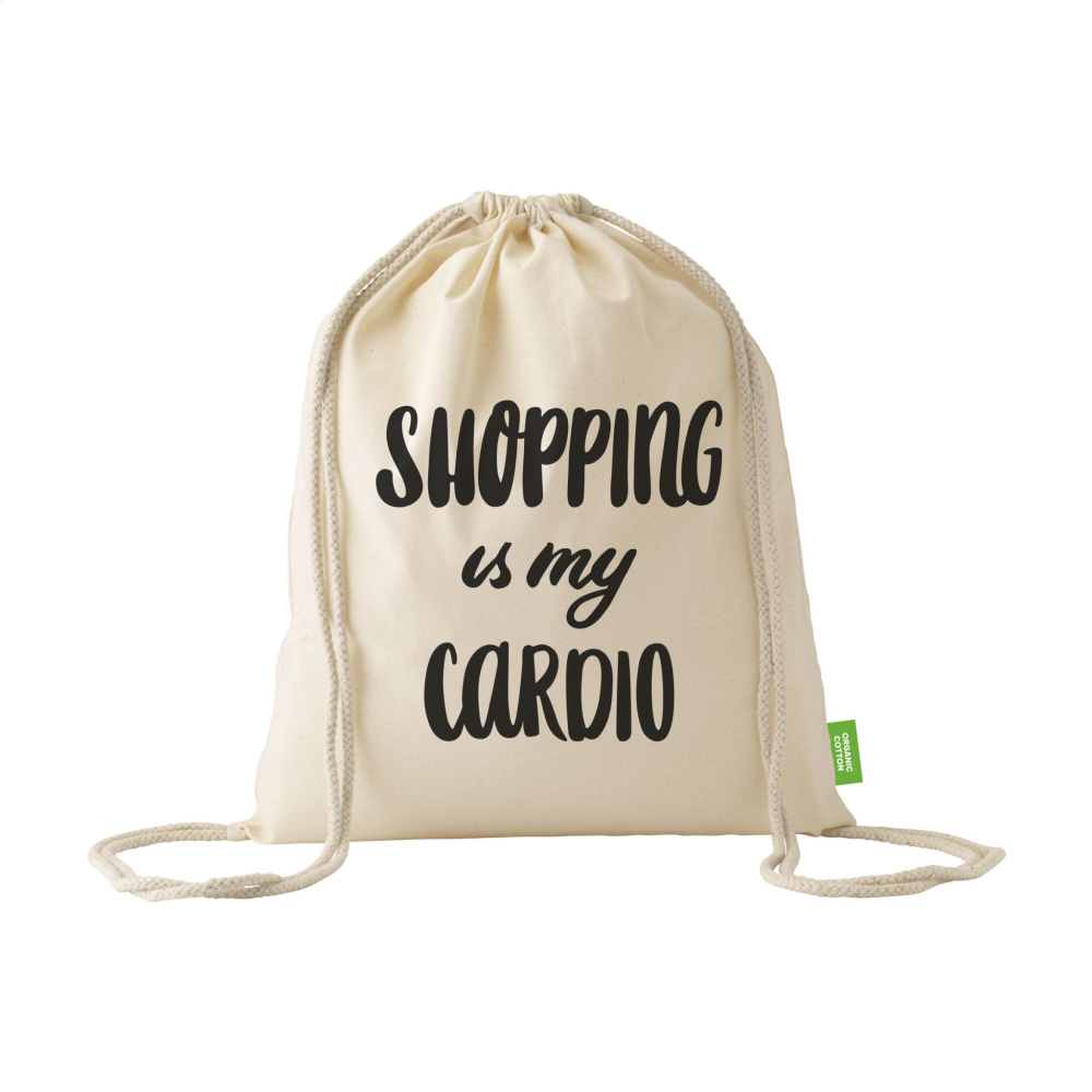 Logo trade promotional giveaways picture of: Organic Cotton GOTS Promo (140 g/m²) backpack