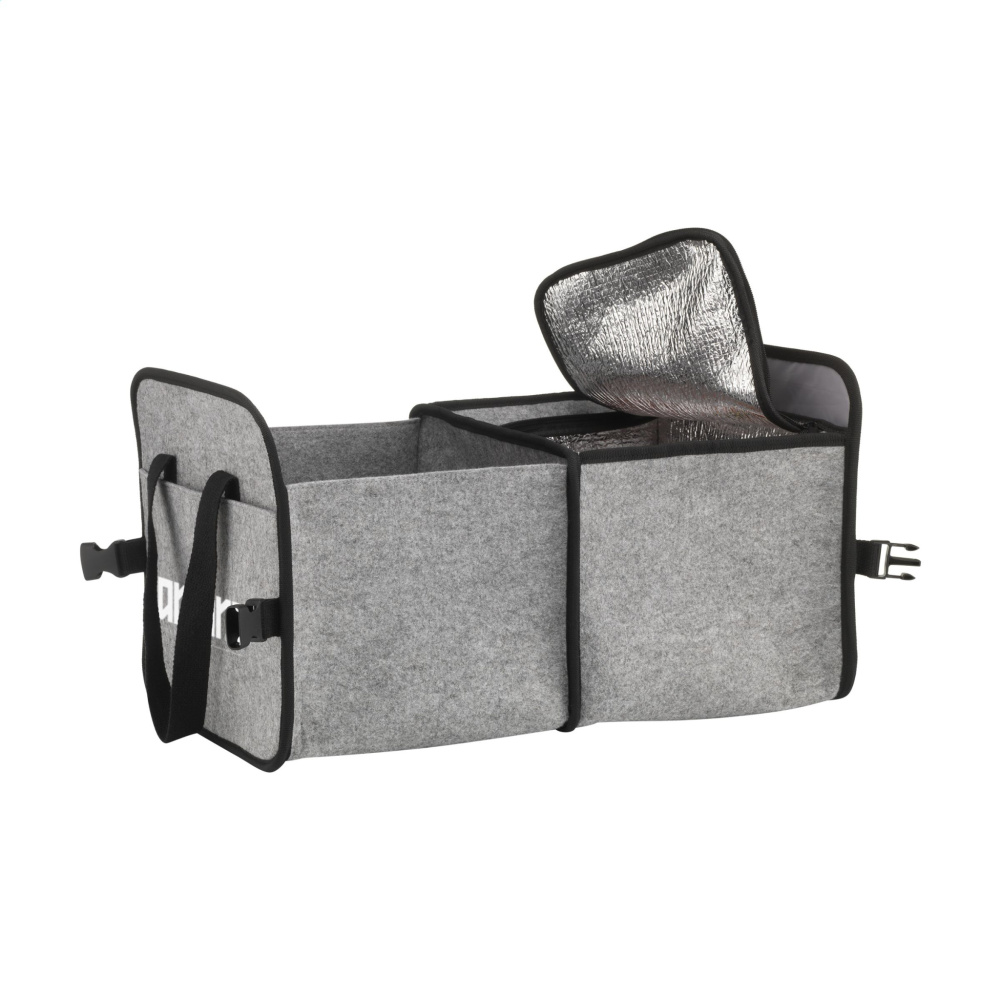 Logotrade promotional giveaway image of: Trunk GRS RPET Felt Organiser Cooler bag