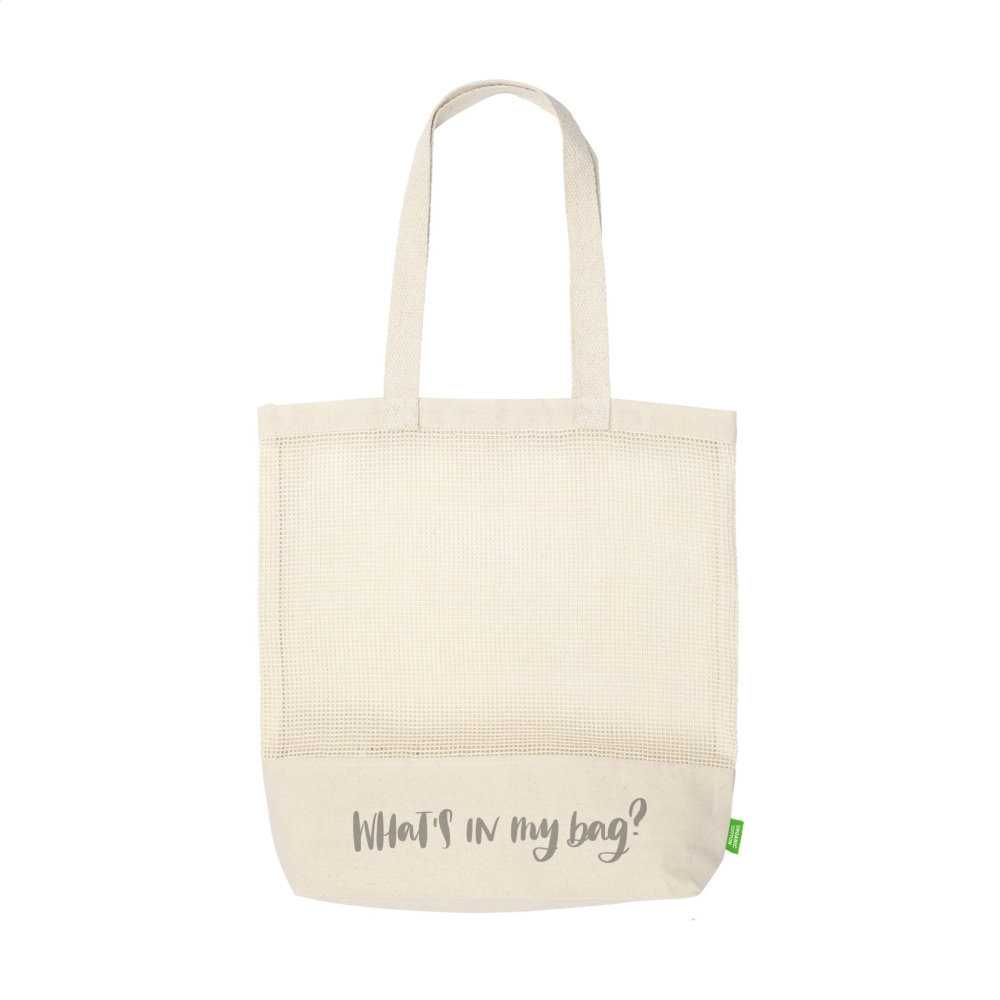 Logo trade advertising products image of: Natura Organic Mesh Shopper (180 g/m²) shopping bag