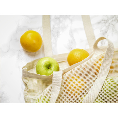 Logotrade promotional item image of: Natura Organic Mesh Shopper (180 g/m²) shopping bag