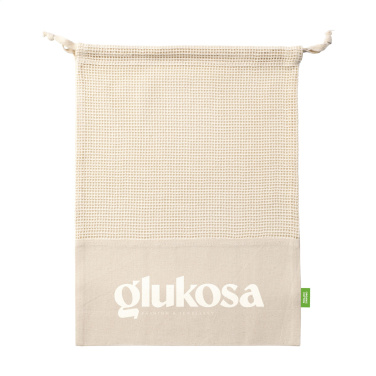 Logo trade promotional giveaways picture of: Natura Organic GOTS Mesh Bag (120 g/m²) fruit bag