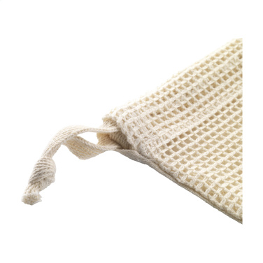 Logo trade corporate gifts picture of: Natura Organic GOTS Mesh Bag (120 g/m²) fruit bag