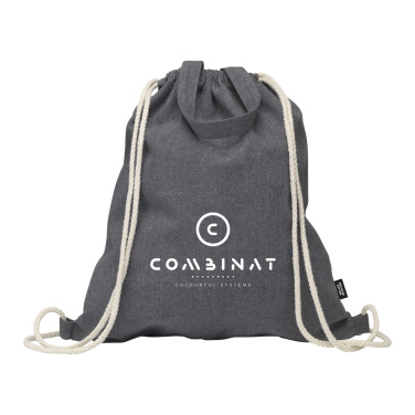 Logo trade promotional gifts image of: GRS Recycled Cotton PromoBag Plus (180 g/m²) backpack