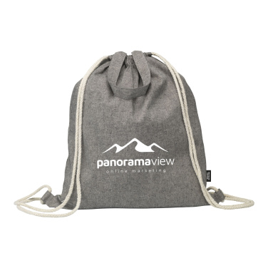 Logo trade corporate gifts picture of: GRS Recycled Cotton PromoBag Plus (180 g/m²) backpack
