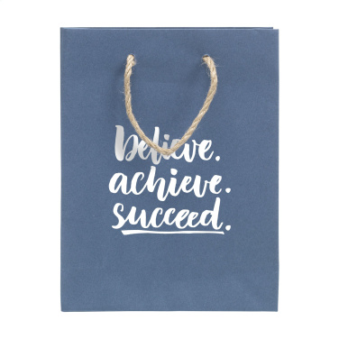 Logo trade business gift photo of: Leaf It Bag recycled with jeans fibres (180 g/m²) S