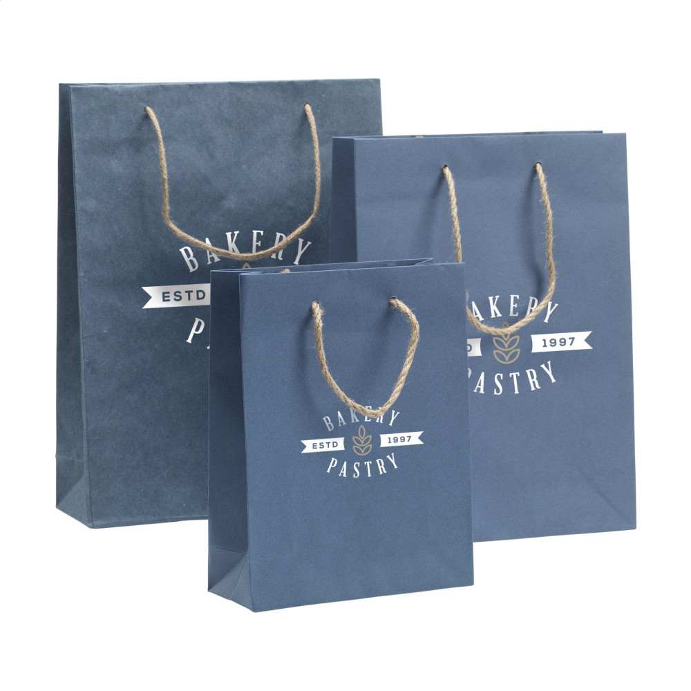 Logo trade promotional items image of: Leaf It Bag recycled with jeans fibres (180 g/m²) M