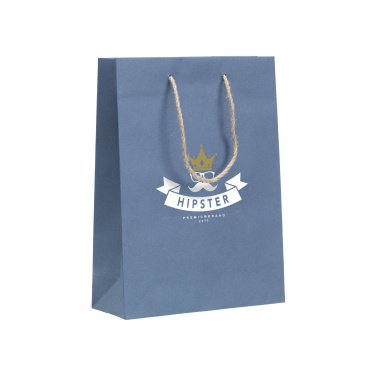Logo trade promotional giveaways picture of: Leaf It Bag recycled with jeans fibres (180 g/m²) M