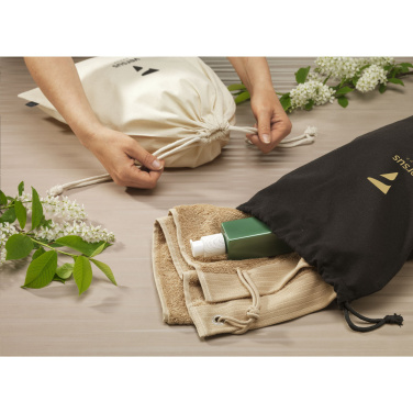 Logotrade advertising product picture of: Gift Pouch Natural GRS Recycled Cotton (150 g/m²) L