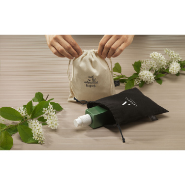Logo trade promotional gifts image of: Gift Pouch Natural GRS Recycled Cotton (150 g/m²) S